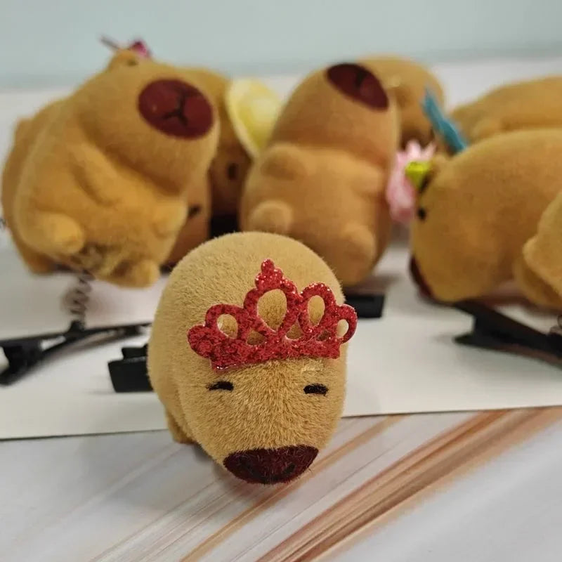Kawaii 3D Capybara Bow Duckbill Hairpin Clips – 10–100 Pack Kawaii Hair Clips Babs