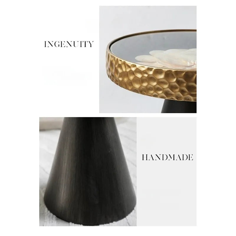 Round Retro Shell Side Table – Modern Luxury Coffee Table Side Coffee Table Babs