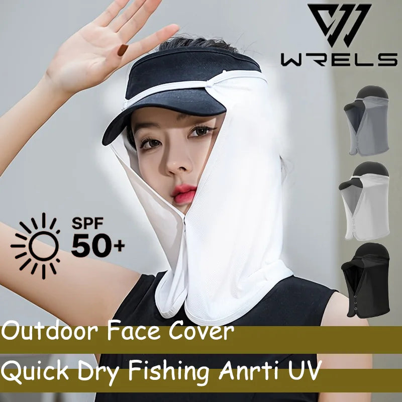 UPF 50+ Outdoor Face & Neck Sun Cover – Quick-Dry Cycling Veil Outdoor Sun Veil Babs