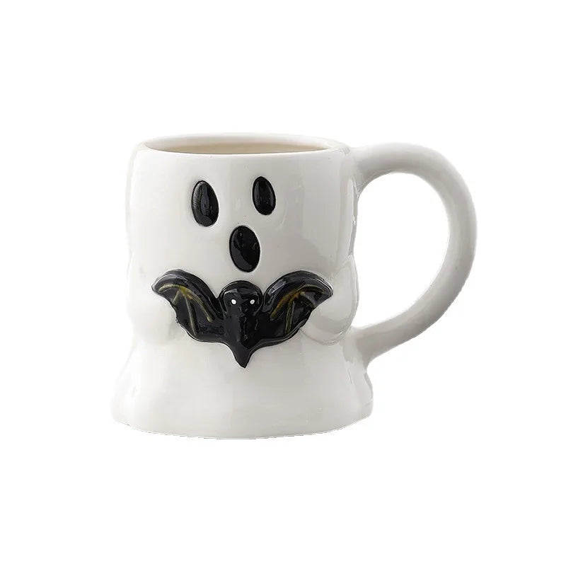 Halloween Ghost Pumpkin Ceramic Mug – Cute Coffee Cup Gift Halloween Ceramic Mug Babs