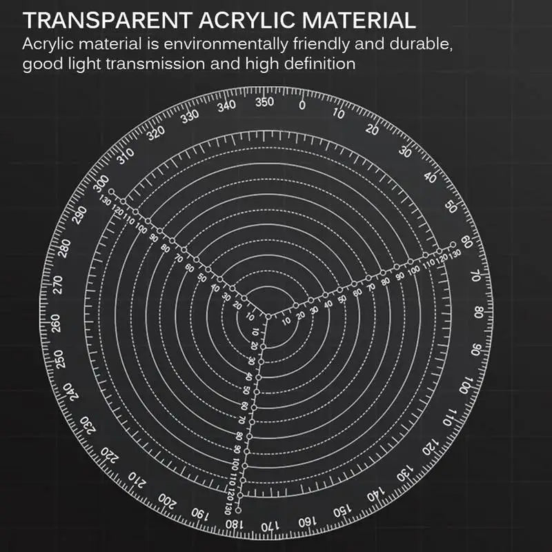 Clear Acrylic Round Center Finder 200mm – Wood Turning Tool Center Finder Tool Babs