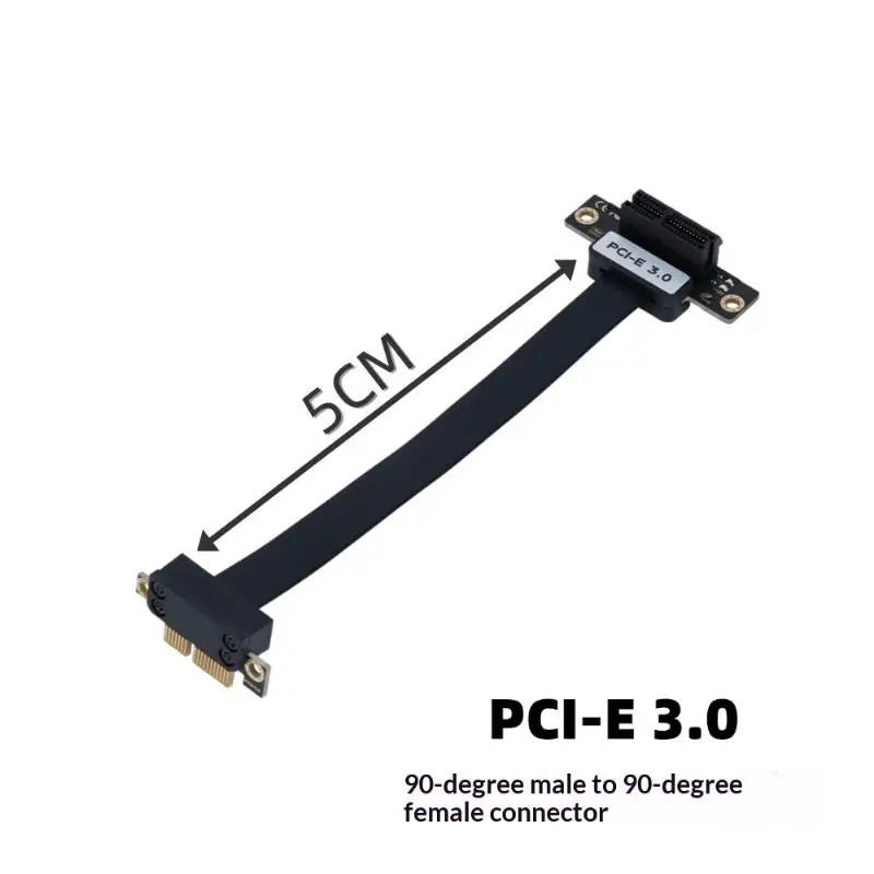 PCIe 3.0 x1 Riser Cable 90° Right Angle Extension Ribbon PCIe Riser Cable Babs A1