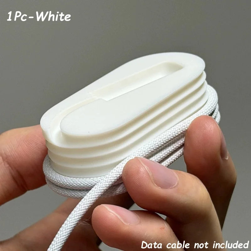 Portable Cable Winder Organizer for USB-C Braided Cables Cable Winder Organizer Babs 1Pc-White