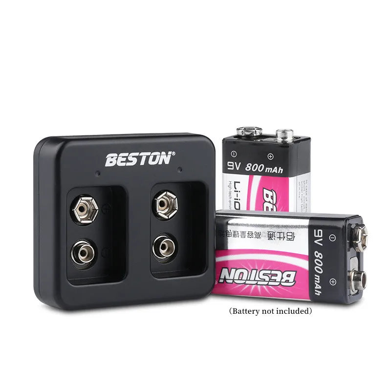 Alasicka 2/4-Slot 9V Smart Battery Charger with LED Indicators Battery Charger Babs