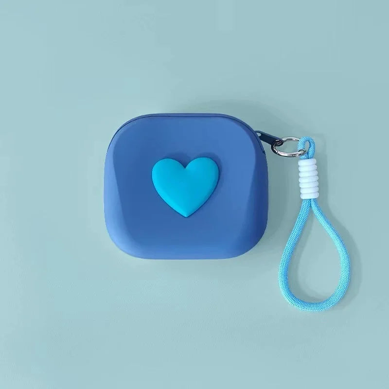 Heart Shaped Silicone Makeup Bag – Waterproof Travel Cosmetic Case Silicone Cosmetic Bag Babs Blue
