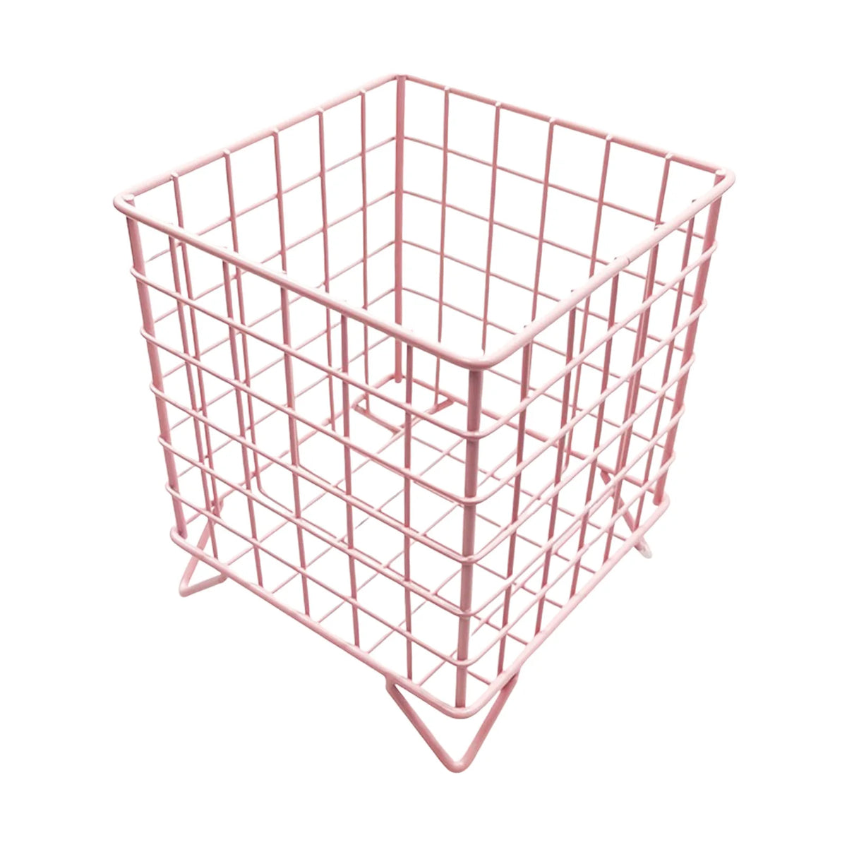 Iron Storage Basket – Kitchen, Desktop & Cosmetic Organizer Iron Storage Basket Babs Pink