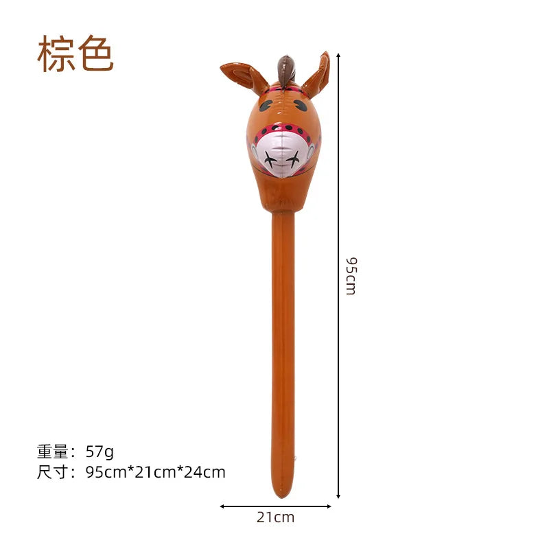 Inflatable Horse Head Stick Balloons – Western Cowboy Party Favors Party Balloon Favors Babs C As pictures show 1pcs