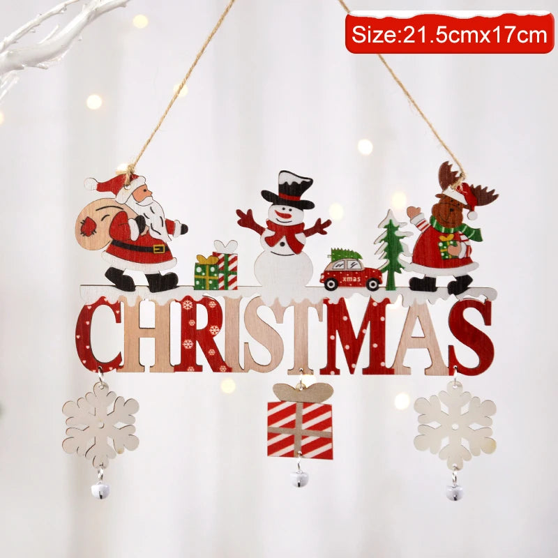 Wooden Christmas Gnome & Santa Hanging Ornaments | Xmas Tree Pendants Christmas Tree Ornaments Babs 1