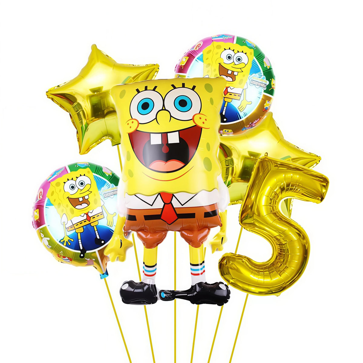 SpongeBob & Patrick Star Foil Balloons – Birthday Party Decor Party Balloons Babs Yellow 5
