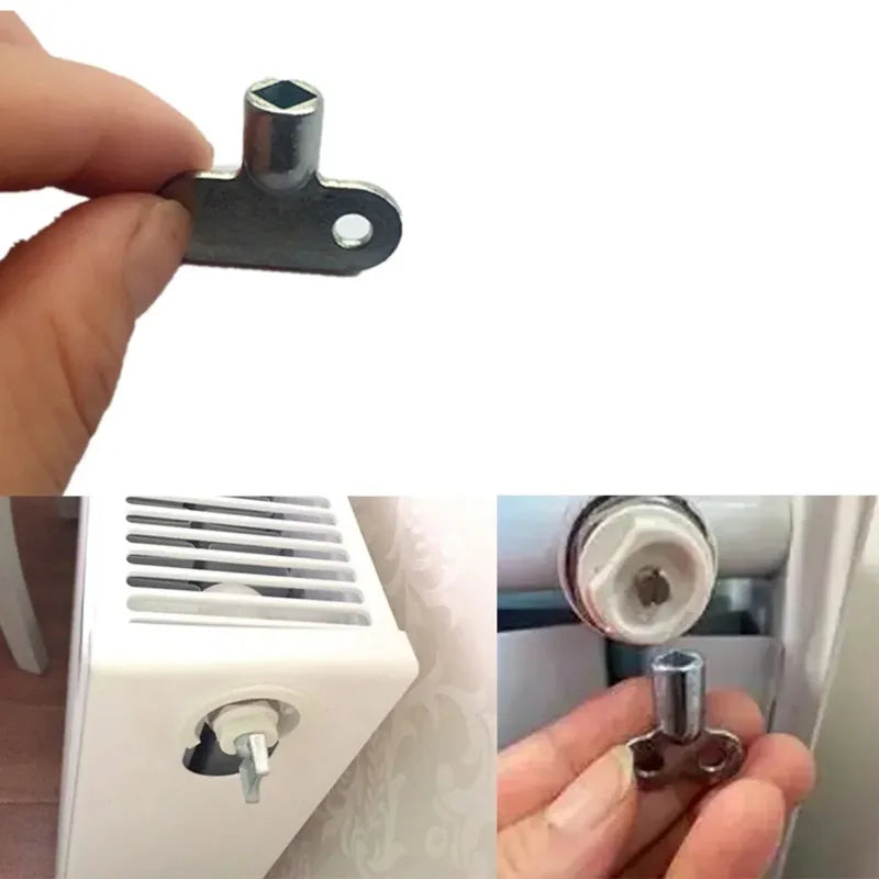2PCS Radiator Bleed Key Zinc Alloy 5×5mm Air Vent Wrench Radiator Bleed Key Babs