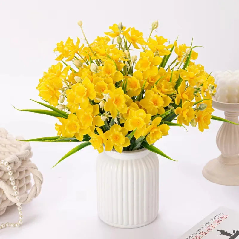 Silk Narcissus Artificial Flowers – Bridal Bouquet & Home Decor Artificial Silk Flowers Babs