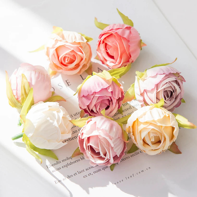 Silk Rose Tea Bud Artificial Flowers – Wedding & DIY Décor Artificial Silk Flowers Babs