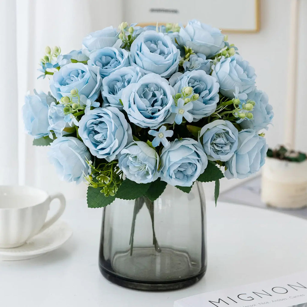 Silk Peony Bouquet – Artificial Flowers for Home & Wedding Artificial Flower Bouquet Babs
