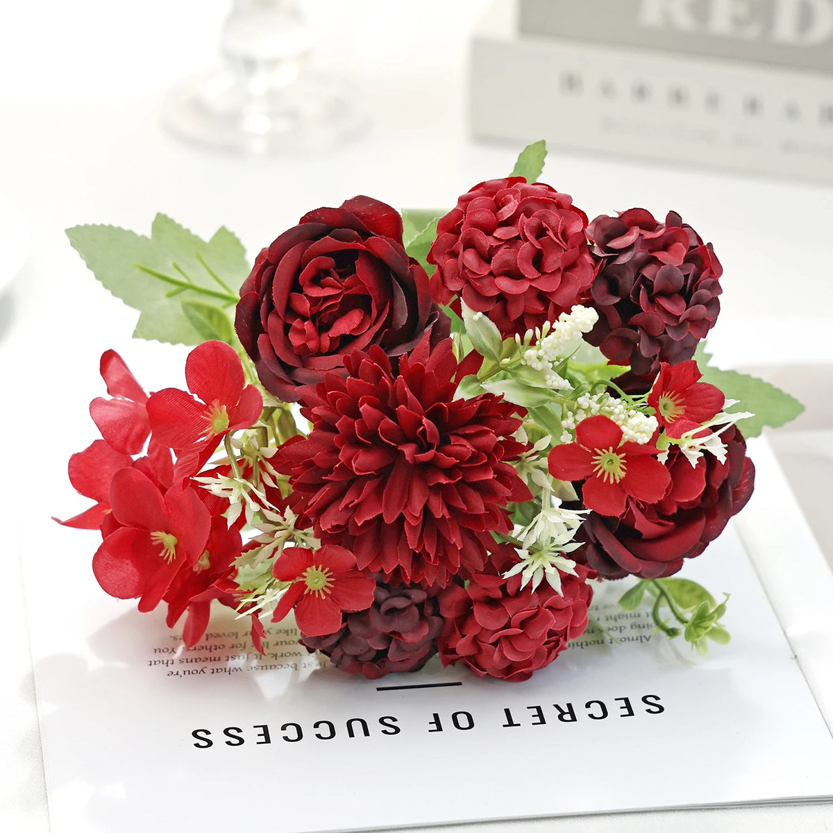Artificial Silk Hydrangea Rose Bouquet | Wedding & Home Décor Artificial Silk Flowers Babs