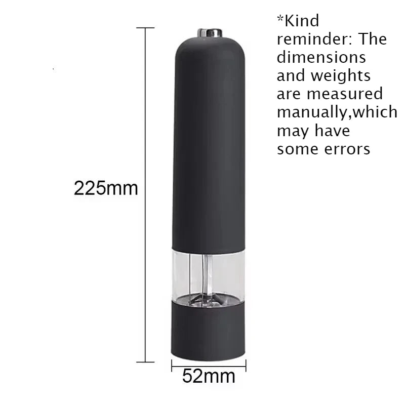 Electric Salt & Pepper Grinder – Adjustable Coarseness Mill Electric Spice Grinder Babs