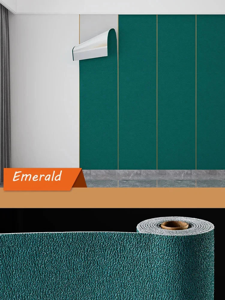 3D Self-Adhesive XPE Wall Panel – Waterproof & Insulating Self-Adhesive Wallpaper Babs Diatom dark green 1000cmx50cm