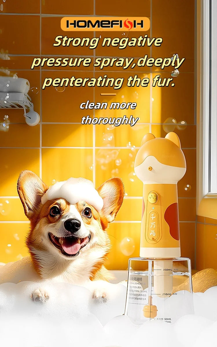 Automatic Pet Bath Foam Maker – Smart Bubble Foamer for Cats Pet Bath Foamer Babs