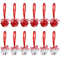 12Pcs Christmas Snowflake Jingle Bell Metal Ornaments Set Christmas Tree Ornaments Babs Snowflake 4.5x3.5cm