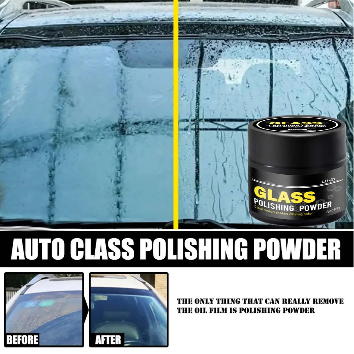 Cerium Oxide Glass Polishing Kit – Car Window & Mirror Restorer Glass Polishing Compound Babs