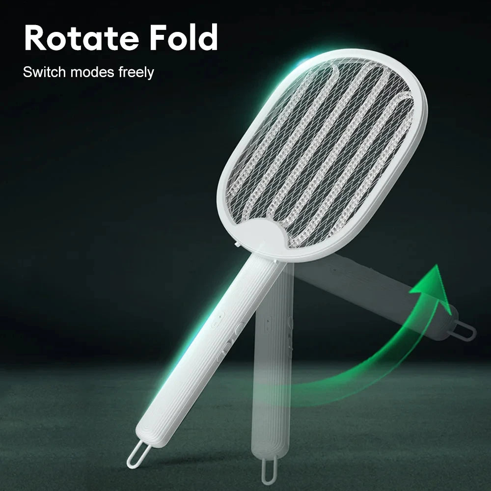 Foldable Electric Bug Zapper Racket – 3000V UV Light USB Rechargeable Electric Bug Zapper Babs
