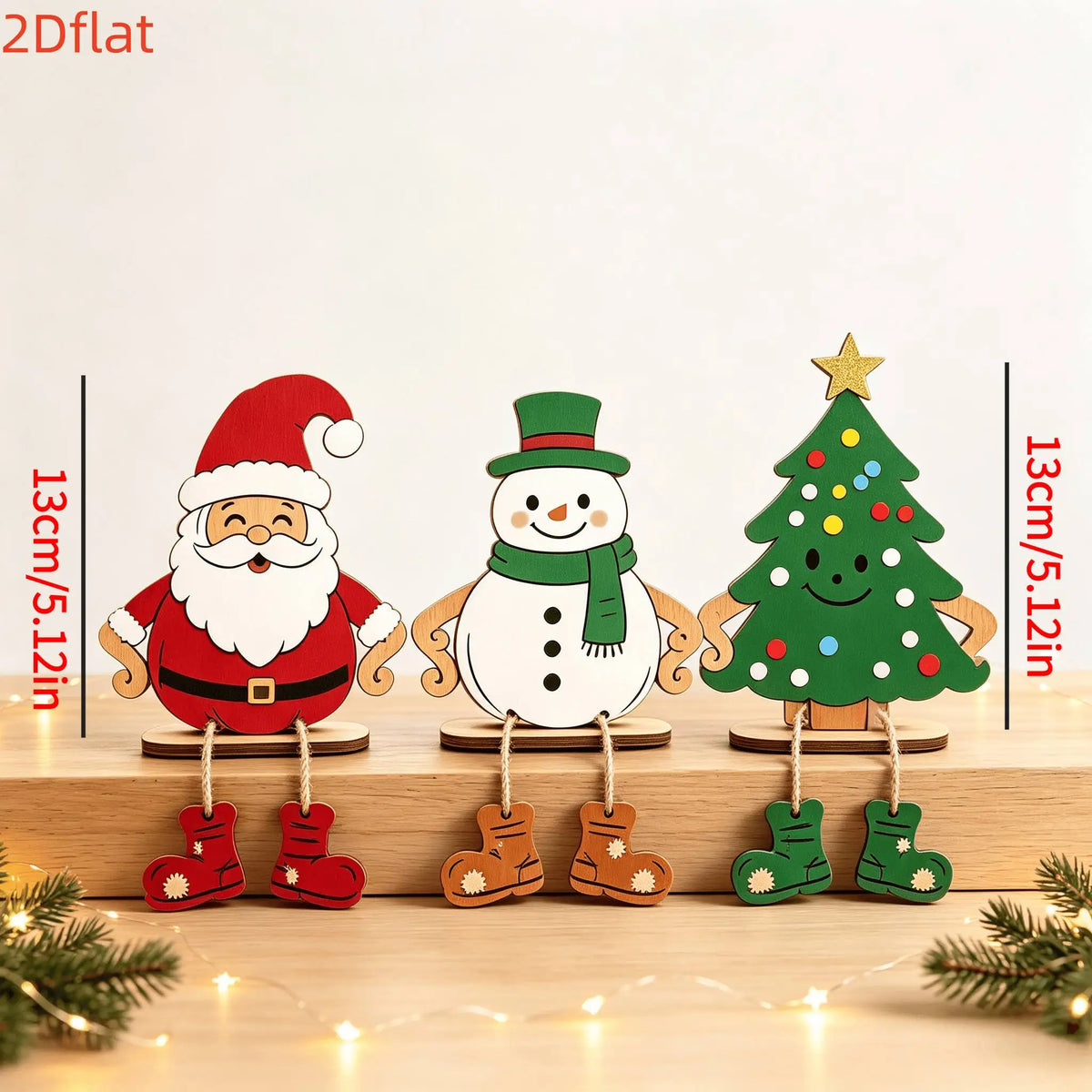 3pcs Wooden Farmhouse Christmas & Halloween Decor Signs Holiday Wood Signs Babs MULTI