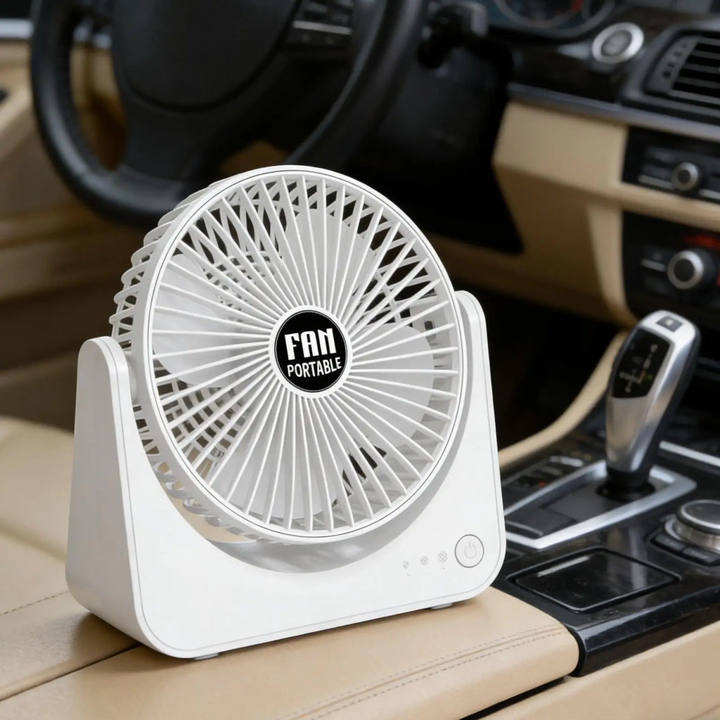 USB Rechargeable Mini Desk Fan – 3 Speed, Quiet & Portable Portable Desk Fan Babs
