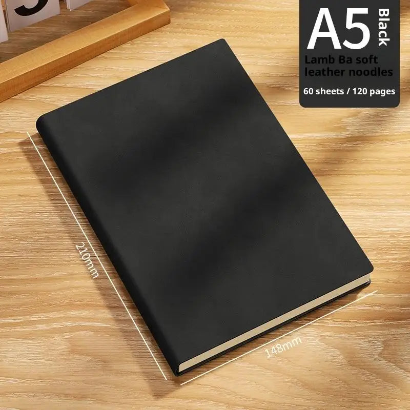 Vintage A5 Soft Leather Notebook – Business & College Journal