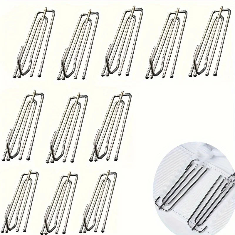 10pcs Curtain Pinch Pleat Hooks – Easy Clip-On Drapery Curtain Pleat Hooks Babs 10pcs