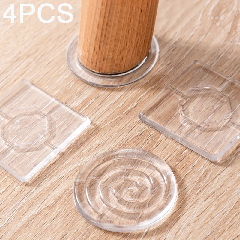 4pcs Silicone Anti-Vibration Non-Slip Pads – Self-Adhesive Furniture Furniture Non-Slip Pads Babs