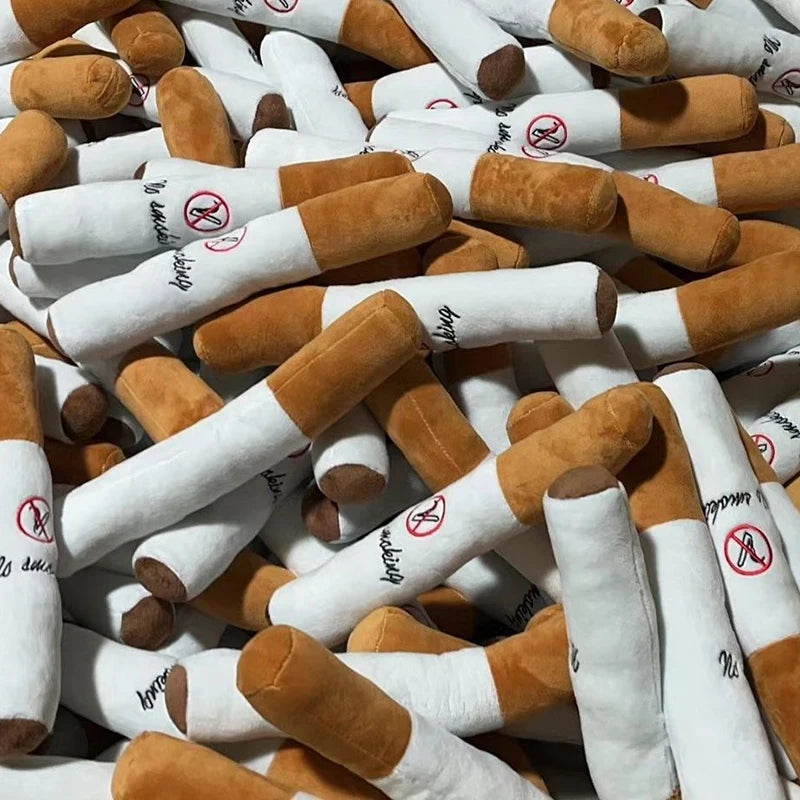 Plush Cigarette Squeaky Pet Toy – Cats & Dogs Chew Toy Squeaky Pet Toy Babs