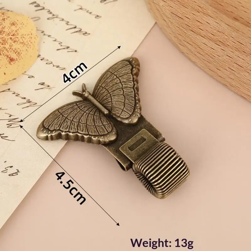 Vintage Metal Spring-Loaded Pen Clip for Notebooks & Journals Metal Pen Clip Babs C