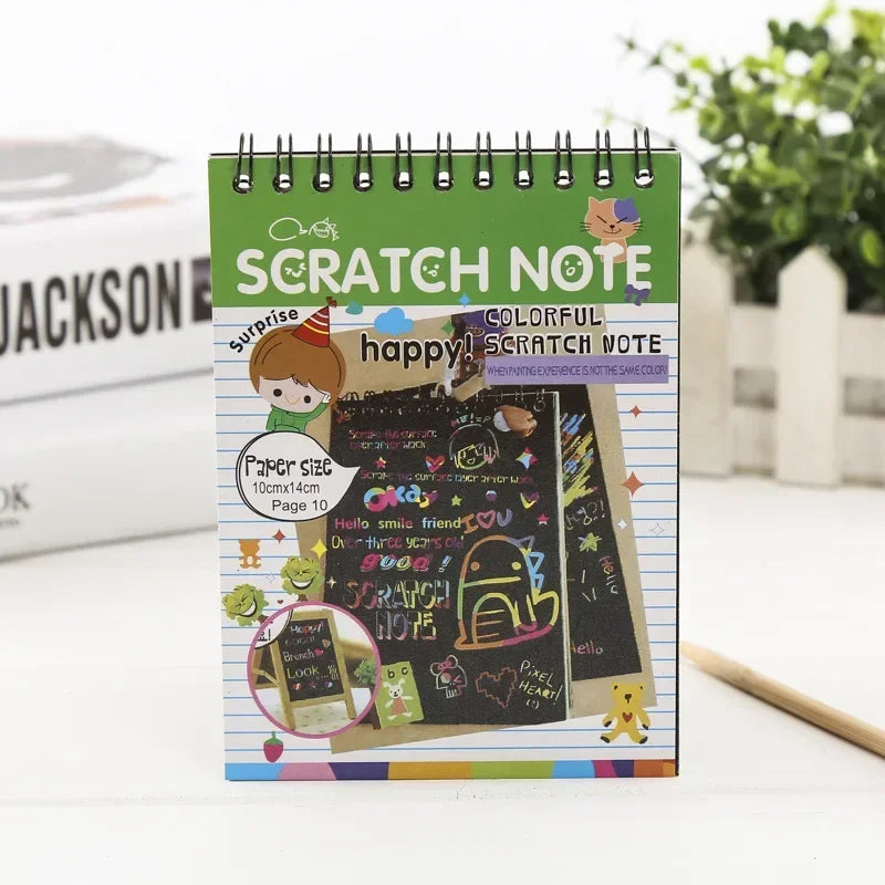 Kids Magic Scratch Art Book – Rainbow Colorful Scratch Paper Set Kids Scratch Art Set Babs
