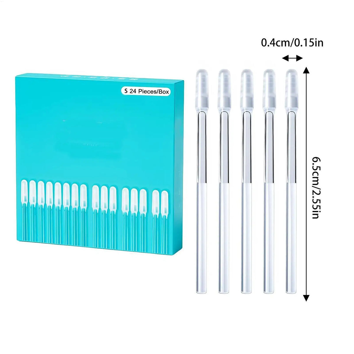 Reusable Silicone Sticky Ear Wax Removal Swabs – 24-Piece Set Ear Cleaning Tool Babs