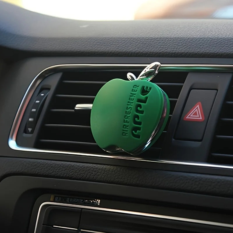 Apple-Shaped Car Air Freshener Vent Clip – Floral Fragrance Car Air Freshener Babs 1pc green Fragrance random