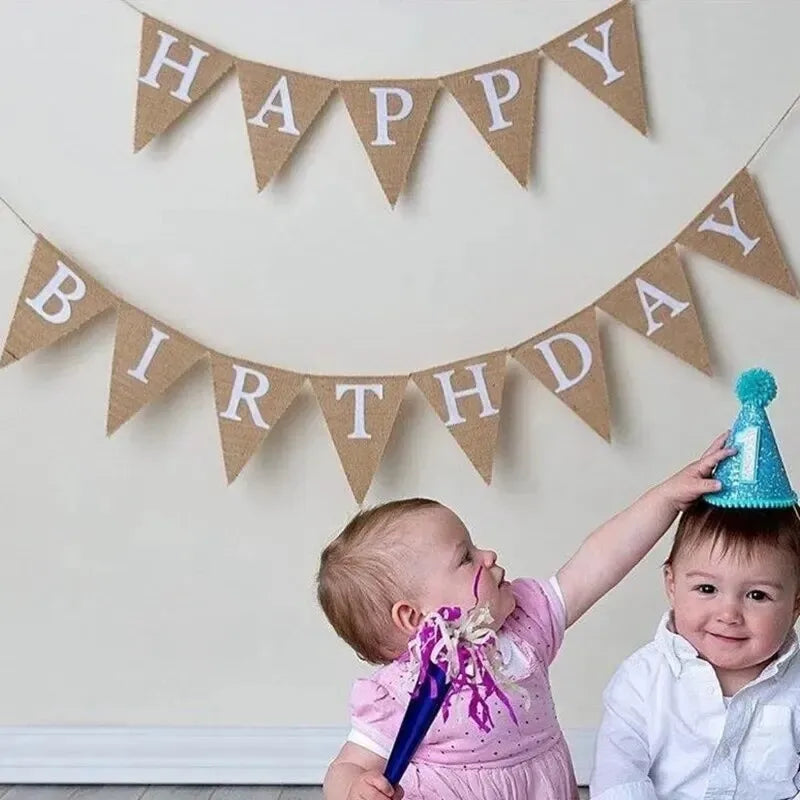 Happy Birthday Hanging Flag – DIY Party Room Decoration Birthday Party Decoration Babs