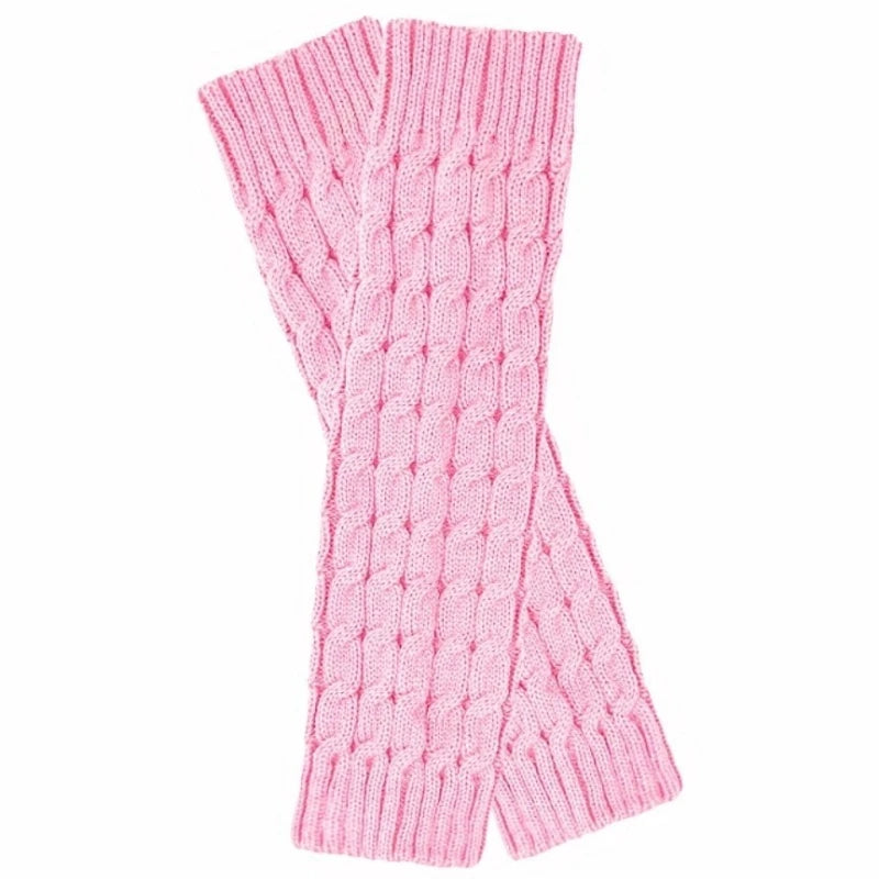 Ladies' Knit Leg Warmers – Boot Cuffs, Non-Slip, Soft Pink Knit Leg Warmers Babs