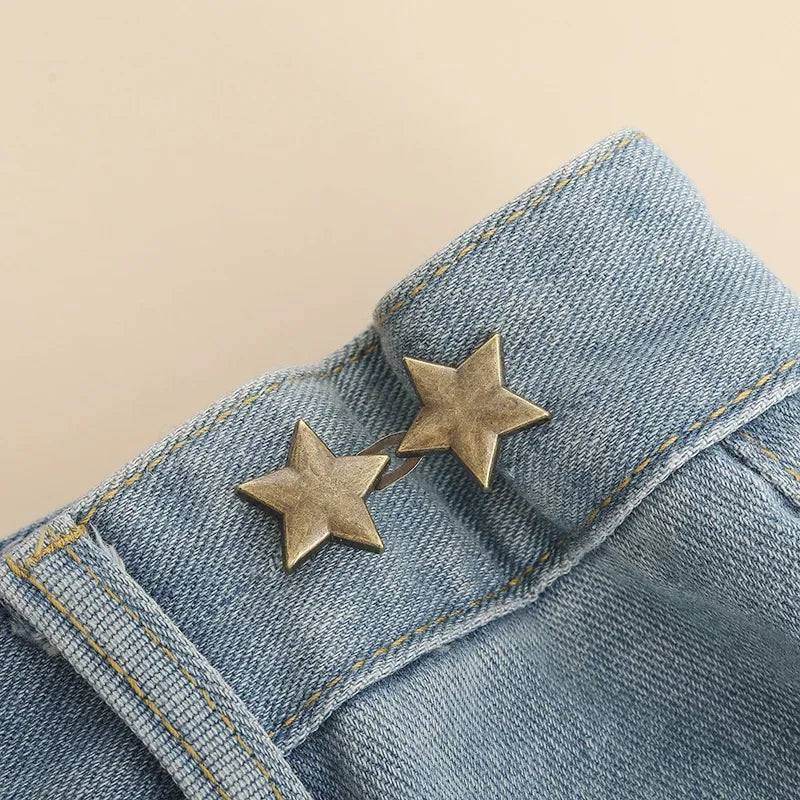 Adjustable Jeans Button Clips – No-Sew Waist Tightener Clothing Button Adjuster Babs G