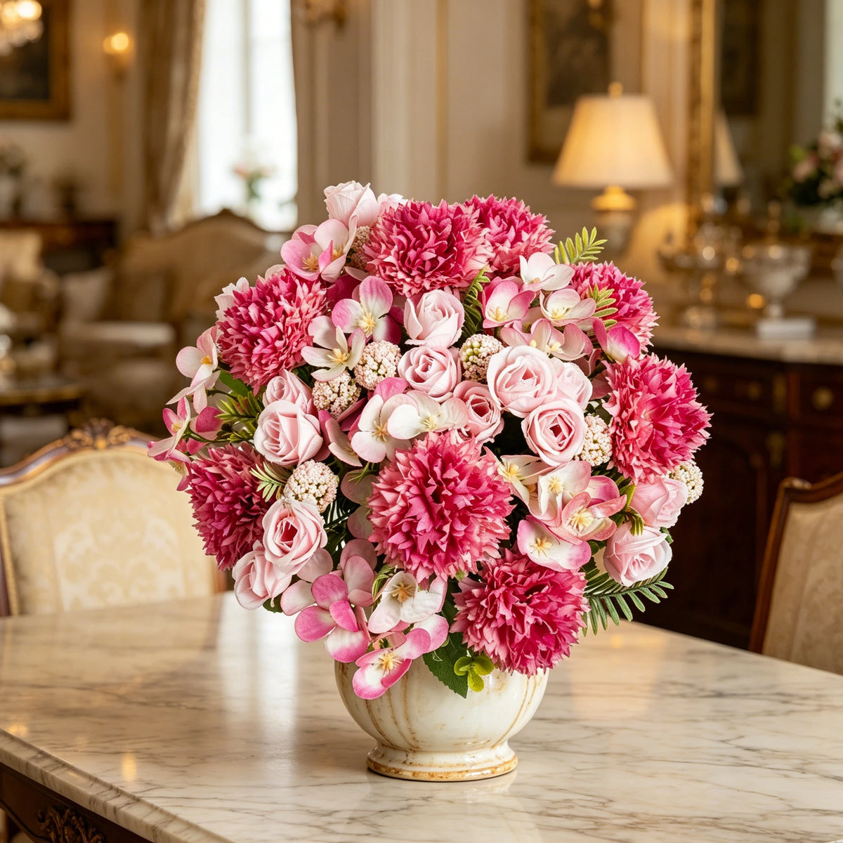 Silk Artificial Rose & Chrysanthemum Bouquet | Wedding Décor Artificial Flower Bouquet Babs