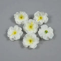 Artificial Cherry Blossom Heads – Silk Peach Flower Decor 10/20/50 Artificial Flower Heads Babs White 50Pcs