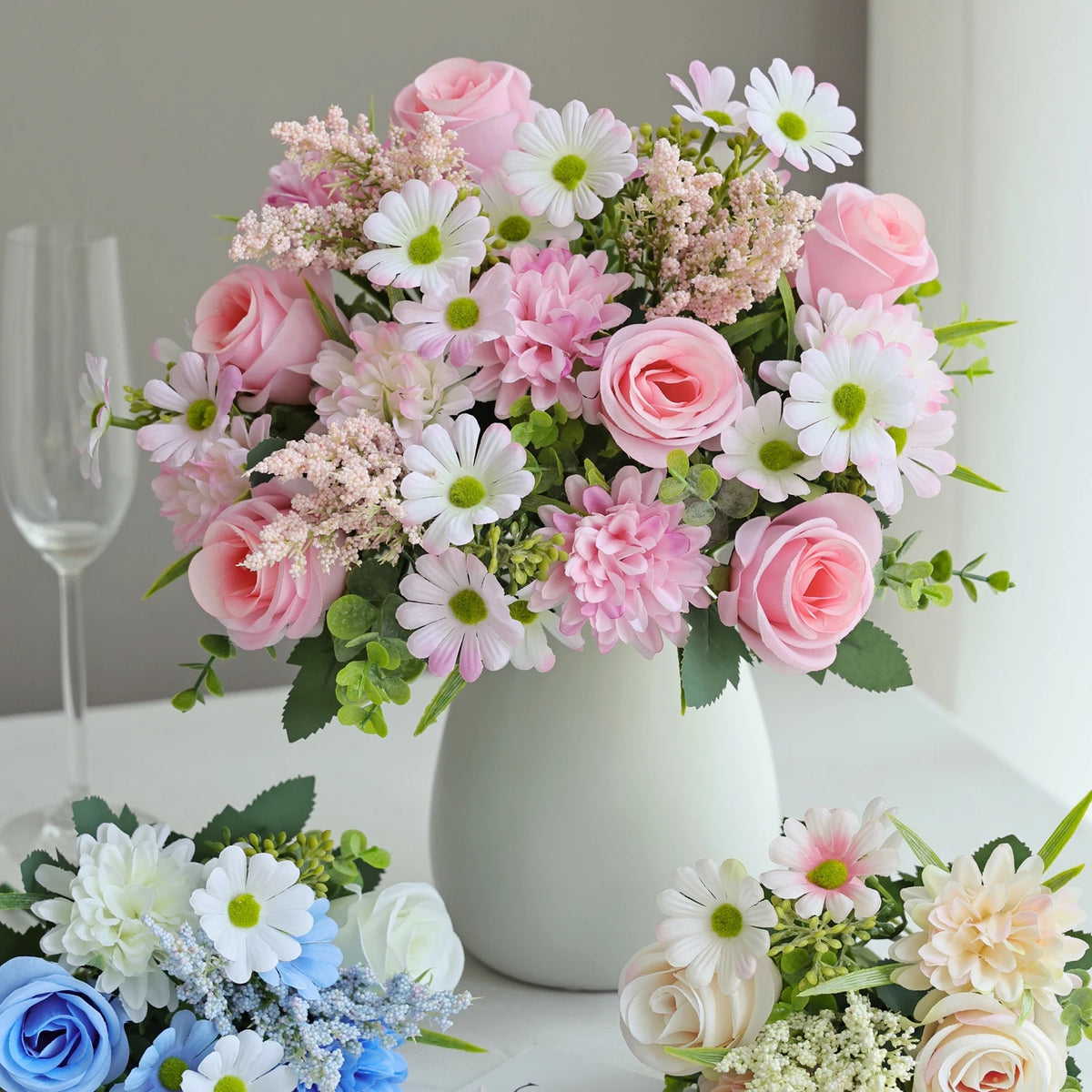 4Pcs Silk Peony Rose Bouquet – Fade-Resistant Artificial Flowers Artificial Flower Stems Babs