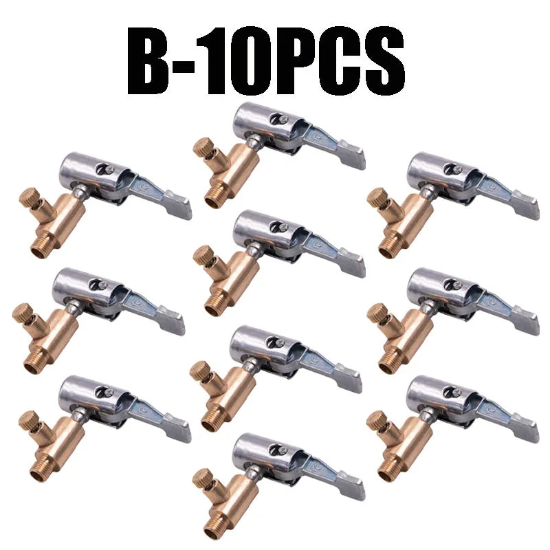 Portable Tire Air Chuck Inflator with Barb Hose Connector Tire Air Chuck Babs B-10PCS