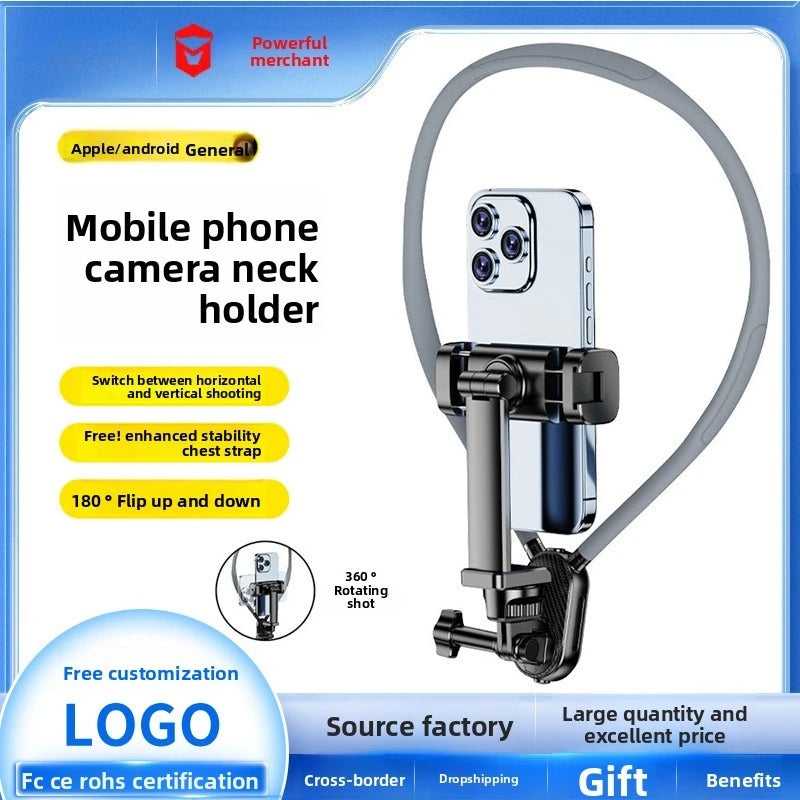 Magnetic Neck Phone Holder POV Mount – Anti-Shake Sports Camera Camera Neck Mount Babs
