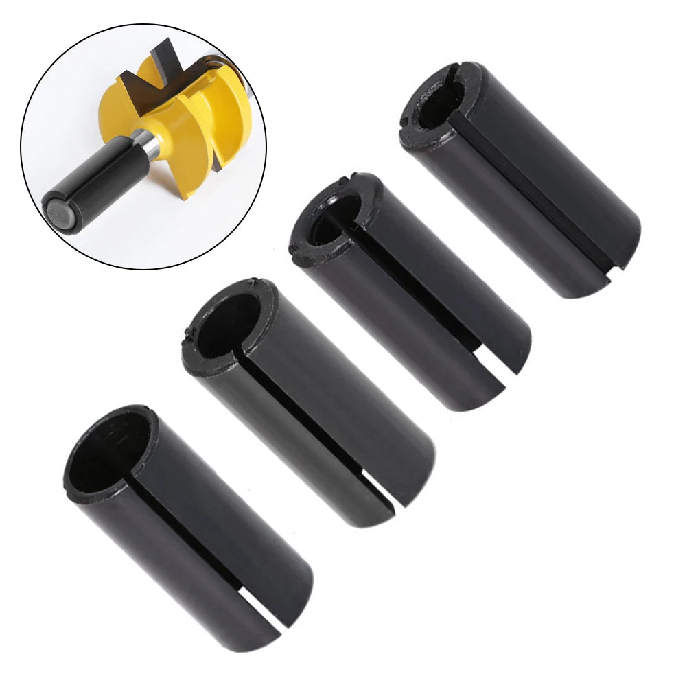 4pcs CNC Router Collet Adapter 12mm to 6/6.35/8/10mm Collet Adapter Set Babs Default Title