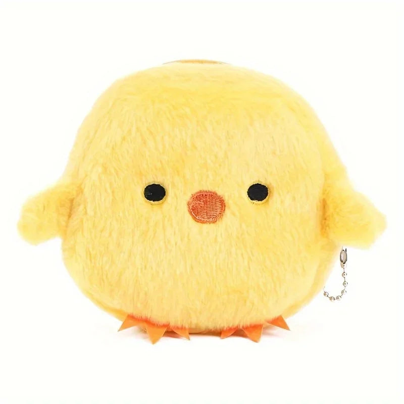 Cute Plush Chick Coin Purse – Zipper Wallet & Key Holder Novelty Coin Purse Babs 1pc
