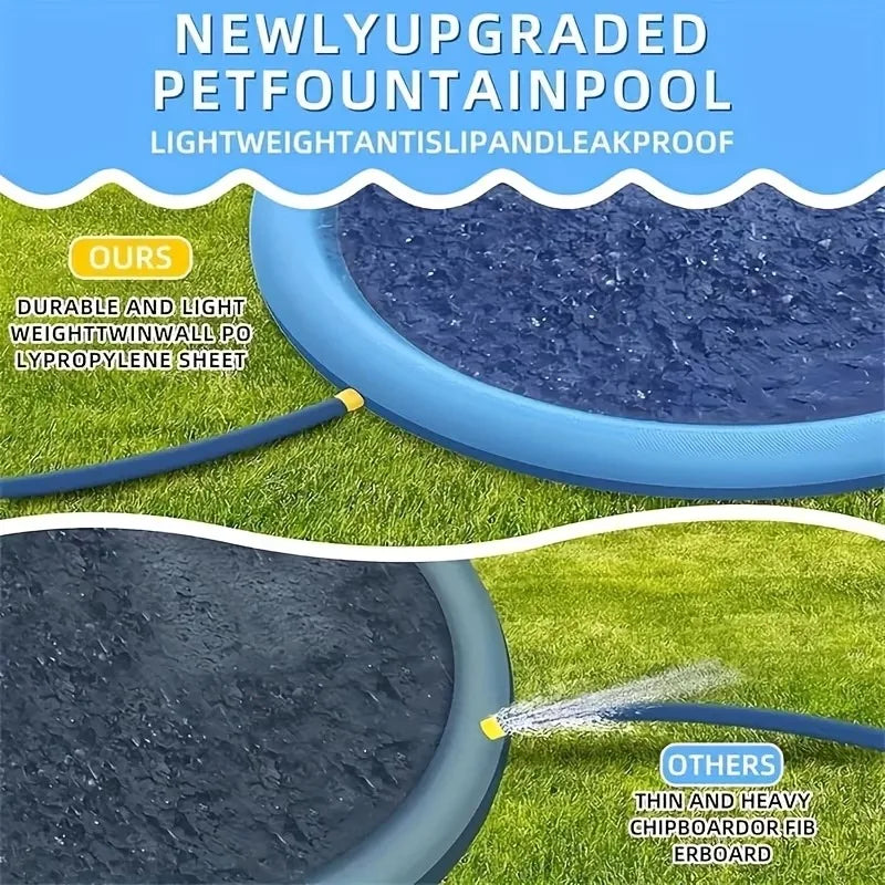 Inflatable Dog Pool & Splash Pad – 100/150/200cm Sizes Inflatable Pet Pool Babs