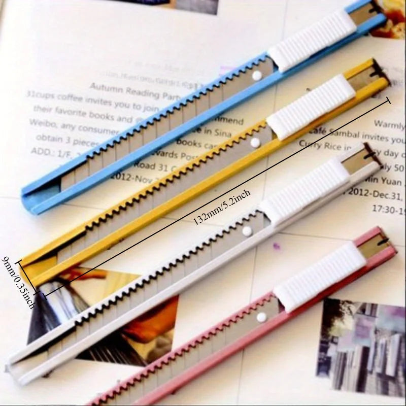 2pcs Metal Retractable Utility Knife – Art Cutter & Letter Opener Retractable Utility Knife Babs