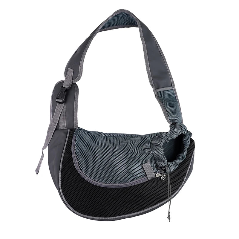 Pet Cat & Dog Mesh Sling Carrier Bag – Breathable Travel Pack Pet Carrier Bag Babs black S