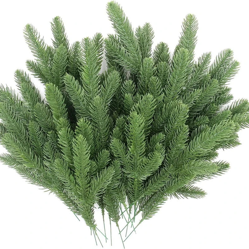 Artificial Green Leaf Branches Faux Plants Décor, 10/20 Pcs Artificial Plant Décor Babs