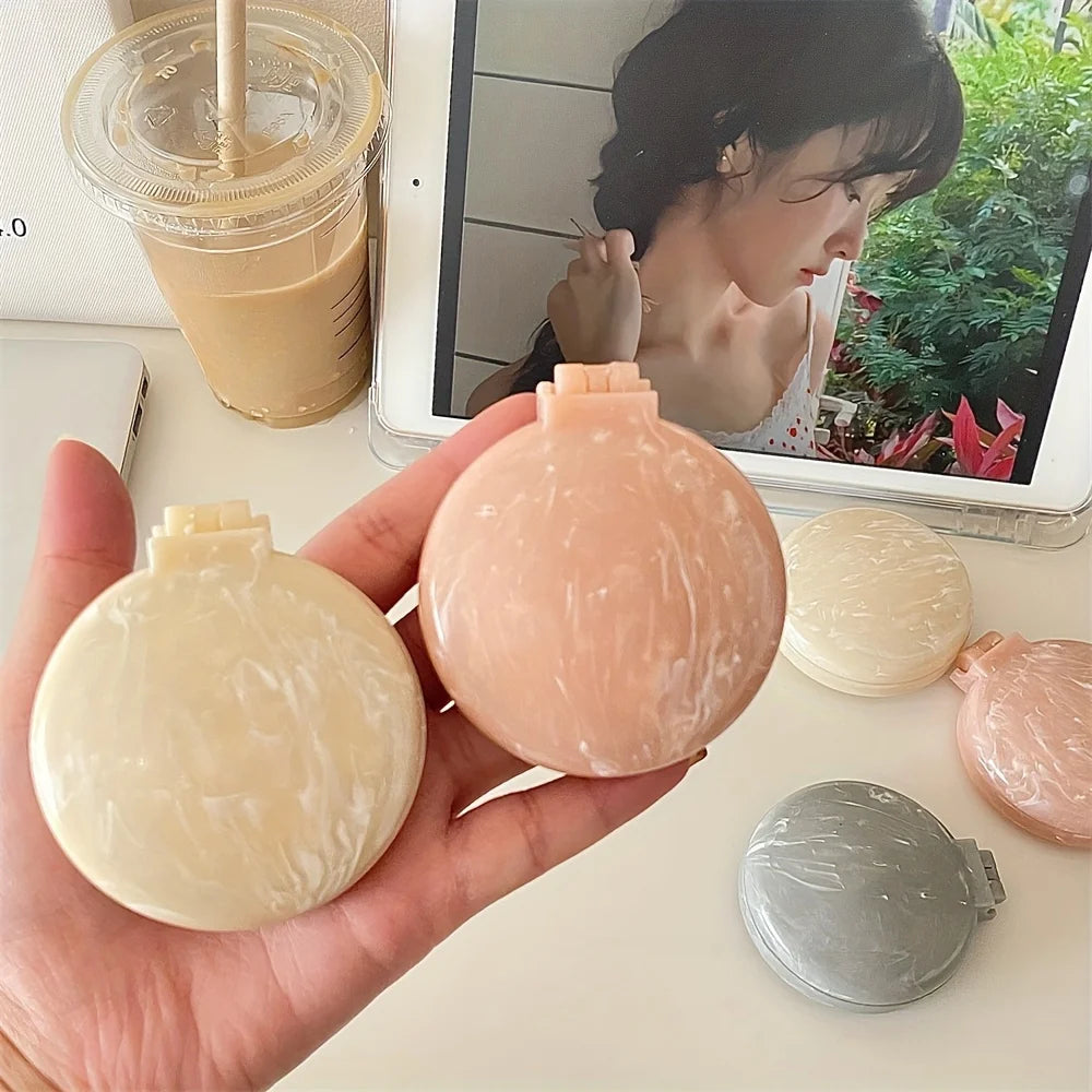 Marble Air Cushion Hair Comb with Mirror – Foldable Travel Air Cushion Hair Comb Babs