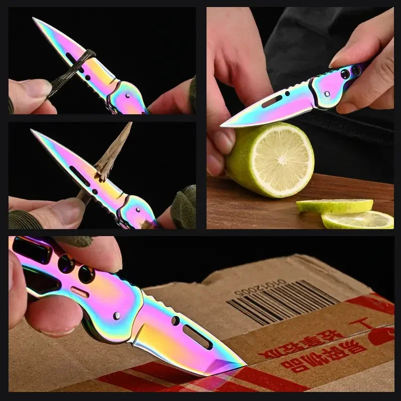 Folding Stainless Steel Fruit Knife – Portable Pocket Knife Folding Pocket Knife Babs